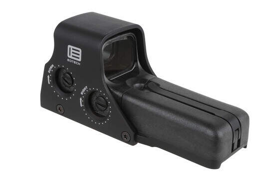 The EOTech 512-0 Holographic Weapon Sight is a tactical red dot sight that will attach to ar15 picatinny rails